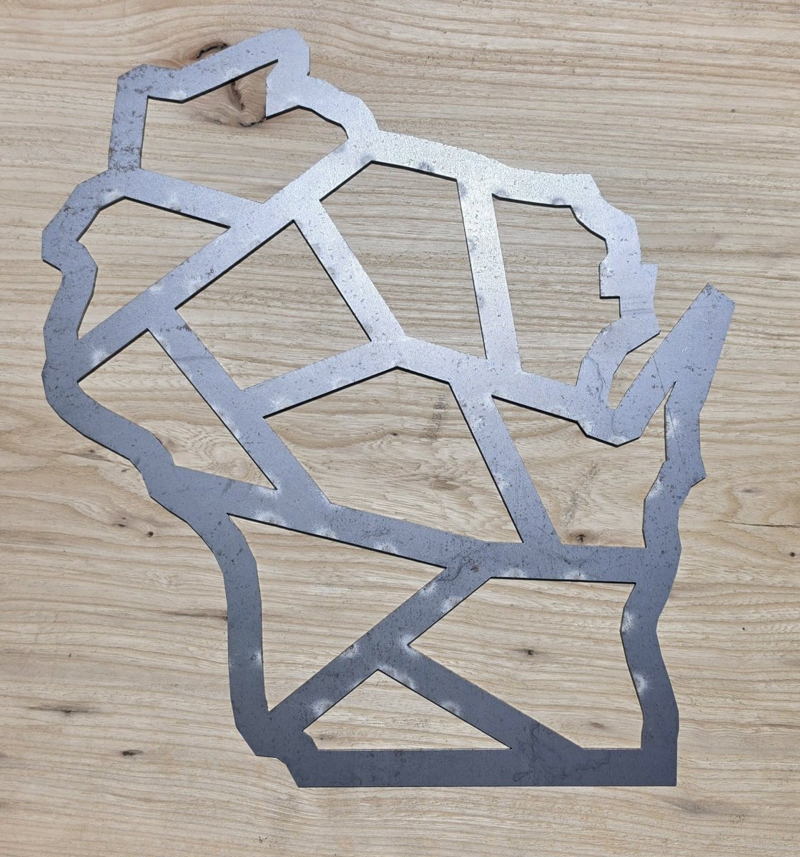 Geometric Wisconsin Metal Wall Art